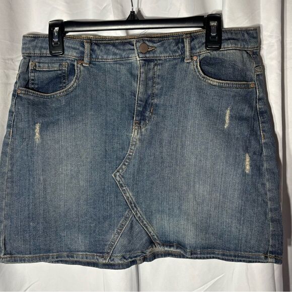 XL Wonder Nation Distressed Jean Mini Skirt EPC Size XL 14/16 Excellent preloved - Picture 2 of 4